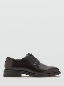 Mango Paris Faux Leather Derby Shoes, Brown