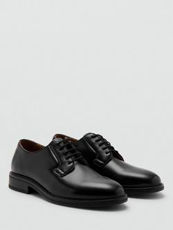 Mango Paris Faux Leather Derby Shoes - view 2, Black