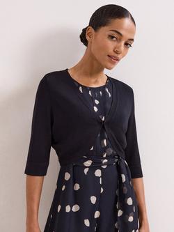 Phase Eight Knitted Riah Shrug, Navy, Navy