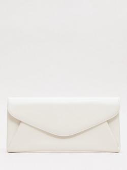 Phase Eight Envelope Pure Leather Clutch Bag, Cream, Cream