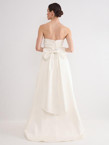 Phase Eight Meredith Satin Twill Wedding Dress, Ivory - view 2, Ivory