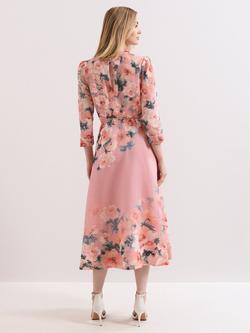 Phase Eight Petite Anabella Floral Shirt Dress, Pale Pink - view 2, Pale Pink