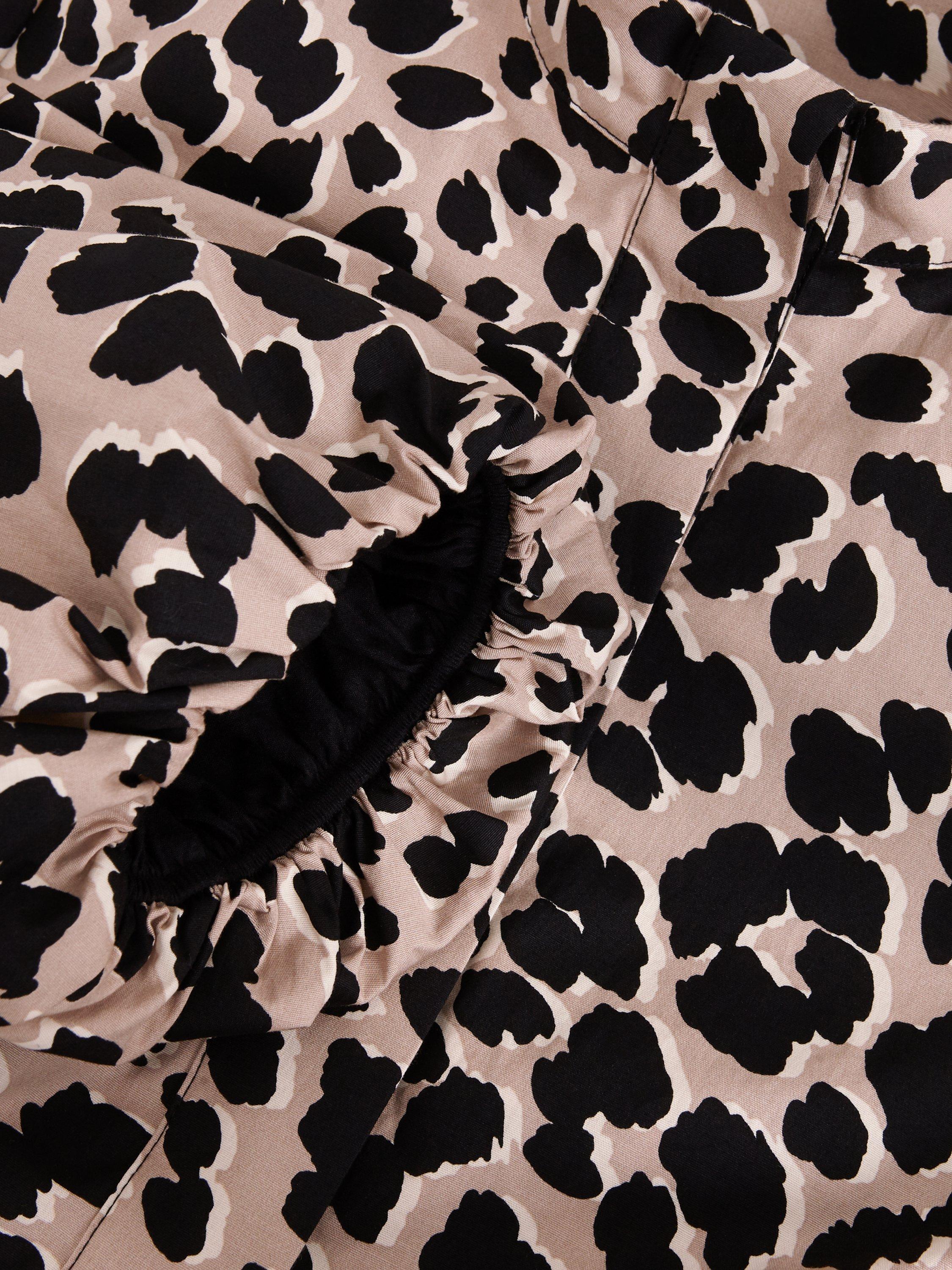 Product image 6 of 8, which shows Phase Eight Bree Leopard Print Wide Leg Jumpsuit, Black/Multi, 10