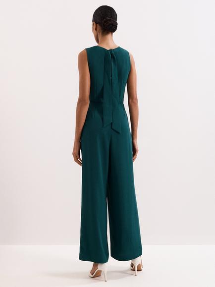 Phase Eight Monique Cowl Neck Jumpsuit, Teal - view 2, Teal