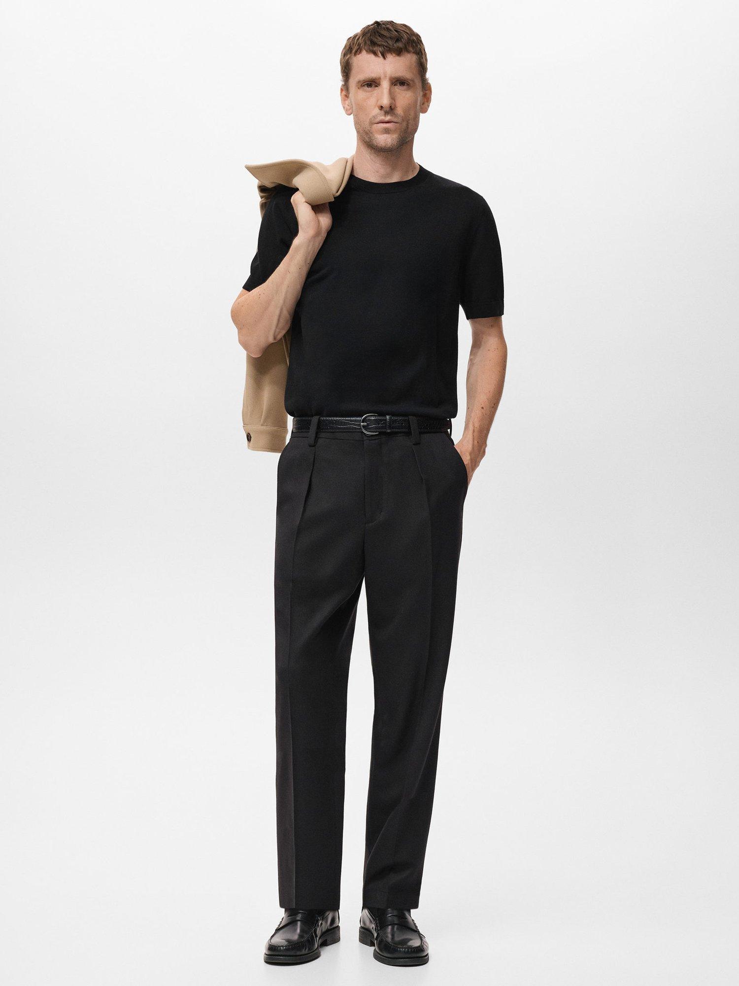 Product image 2 of 8, which shows Mango Arraona Cotton T-Shirt, Black, S