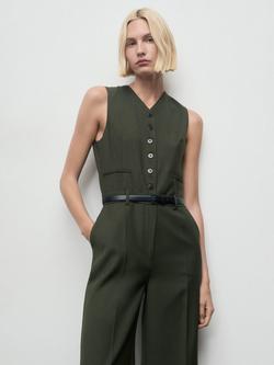 Mango Eune Jumpsuit - view 2, Beige/Khaki