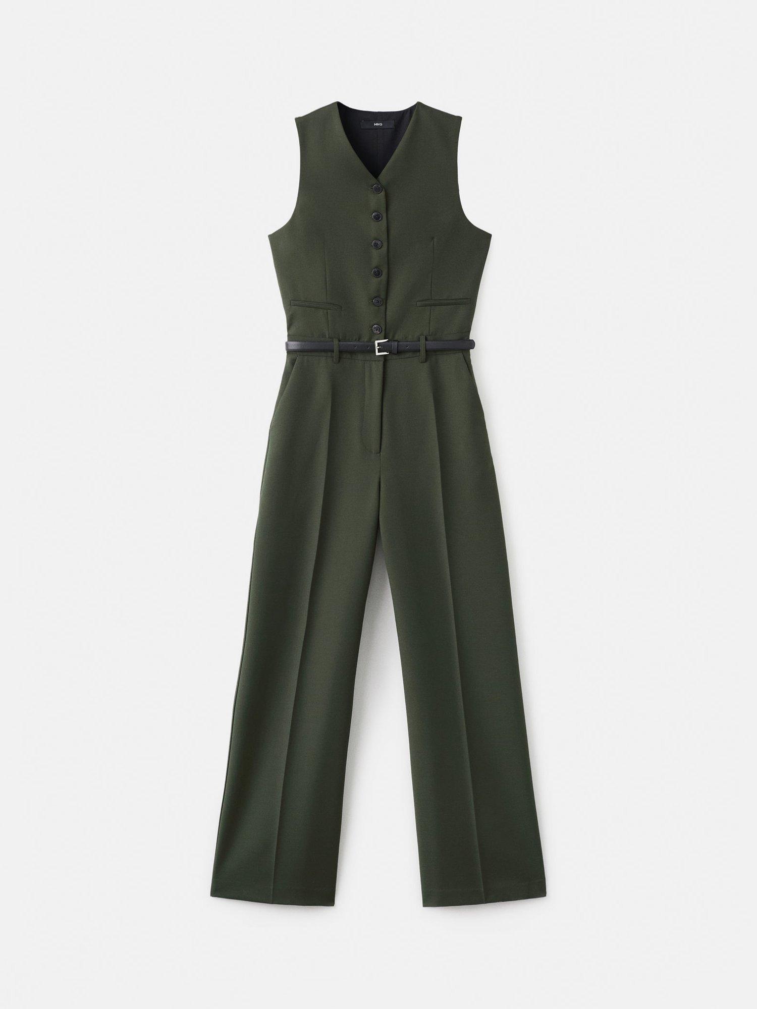 Product image 3 of 7, which shows Mango Eune Jumpsuit, Beige/Khaki, L