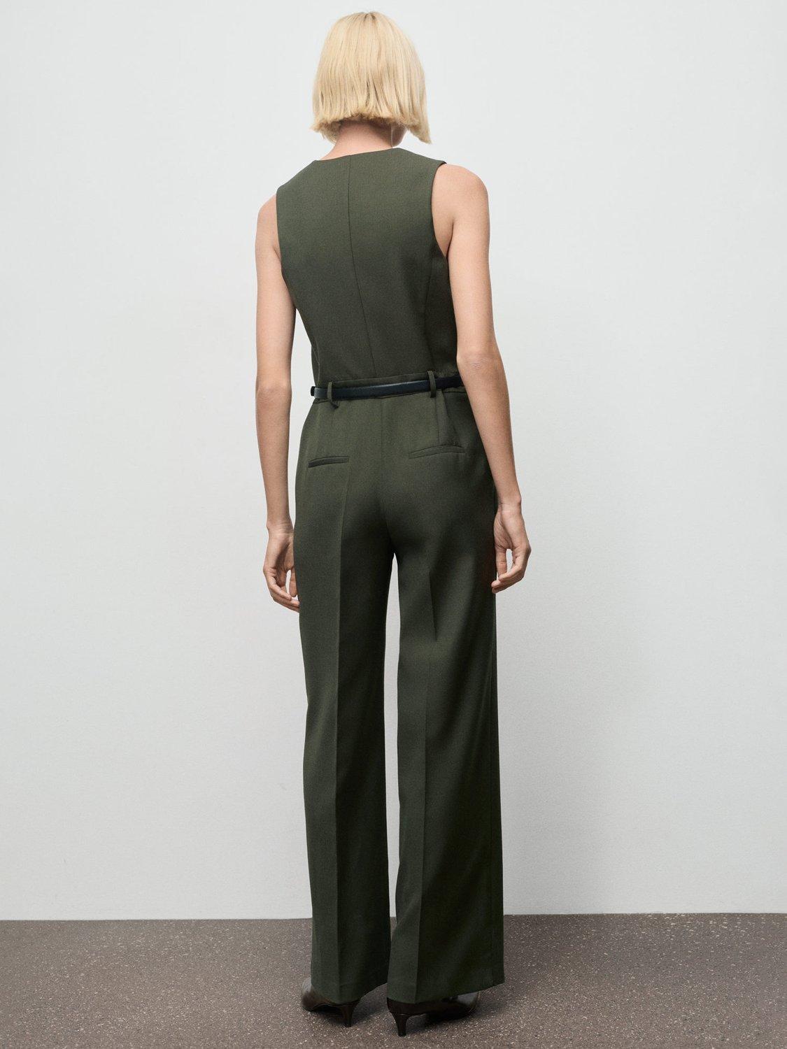 Product image 4 of 7, which shows Mango Eune Jumpsuit, Beige/Khaki, L
