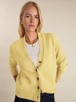 Baukjen Ruth V-Neck Wool Rich Cardigan, Butter yellow, Butter yellow
