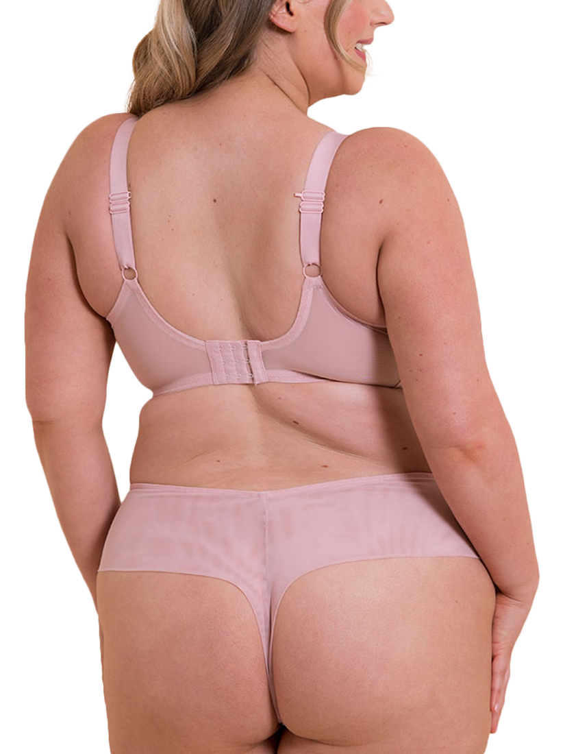 Product image 4 of 4, which shows Curvy Kate Flare Thong, Rose Sparkle, S
