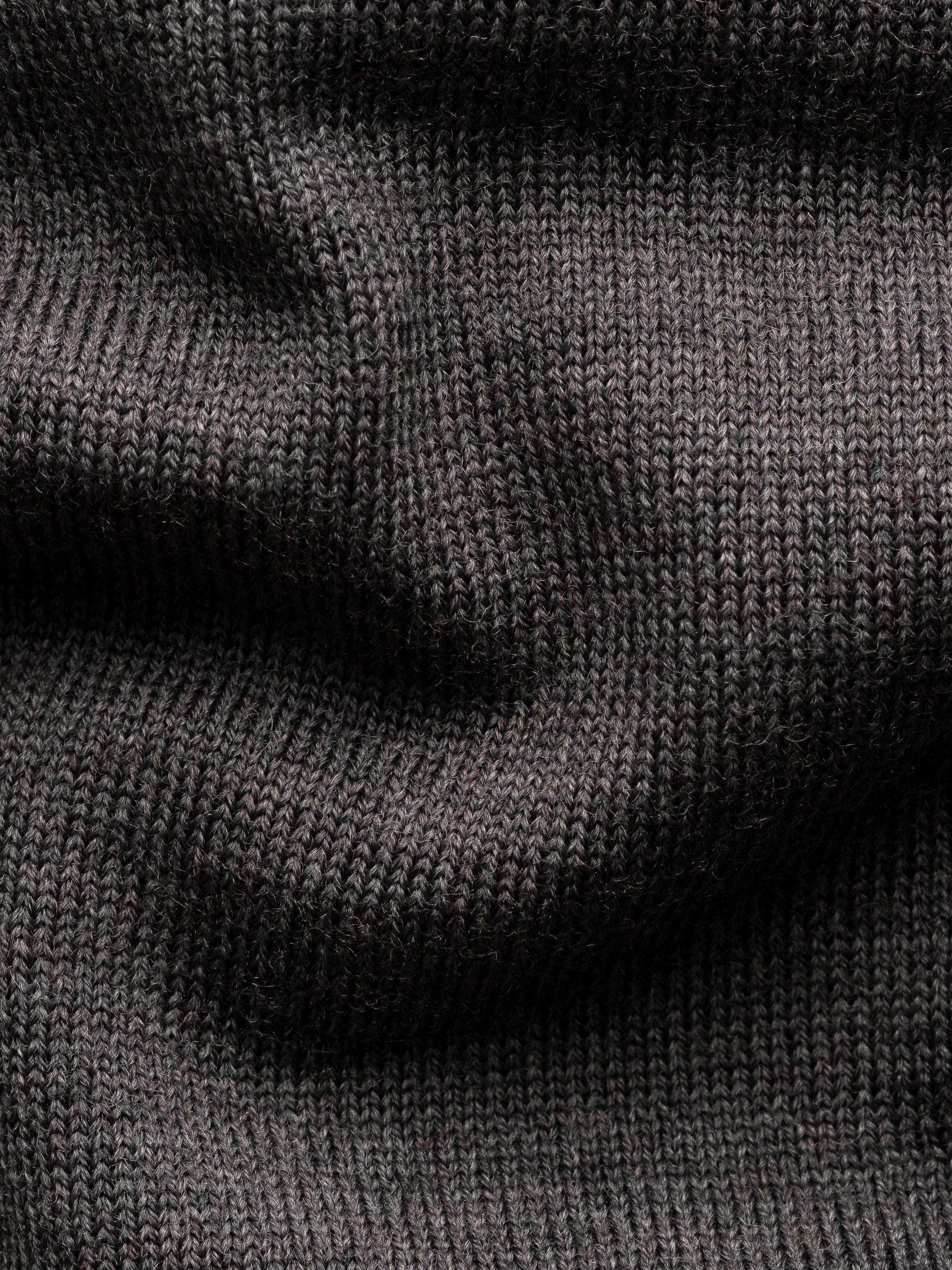 Product image 7 of 7, which shows Eton Wool Zip-Through Knit Cardigan, Grey, S