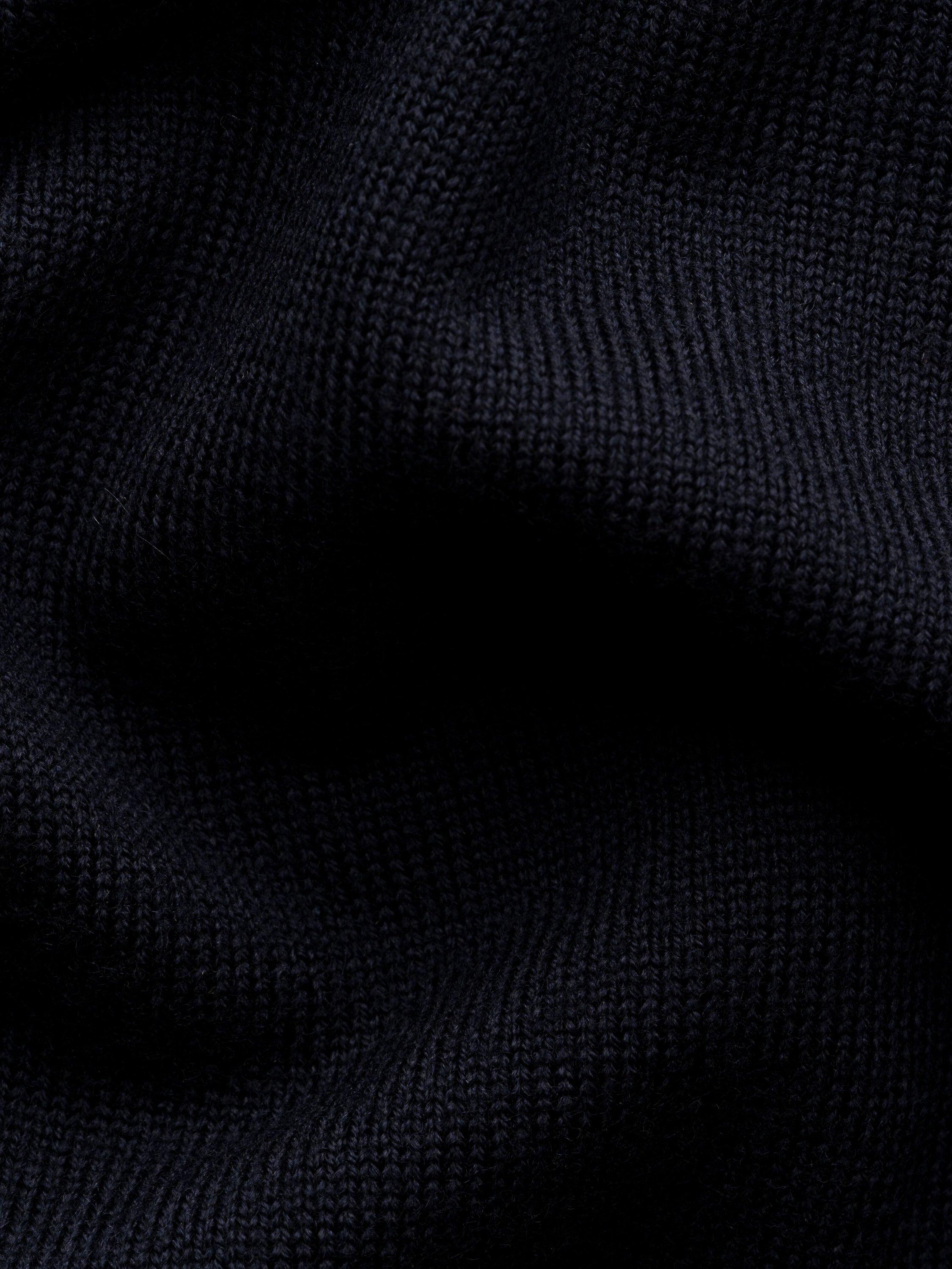 Product image 7 of 7, which shows Eton Wool Zip-Through Knit Cardigan, Navy, S