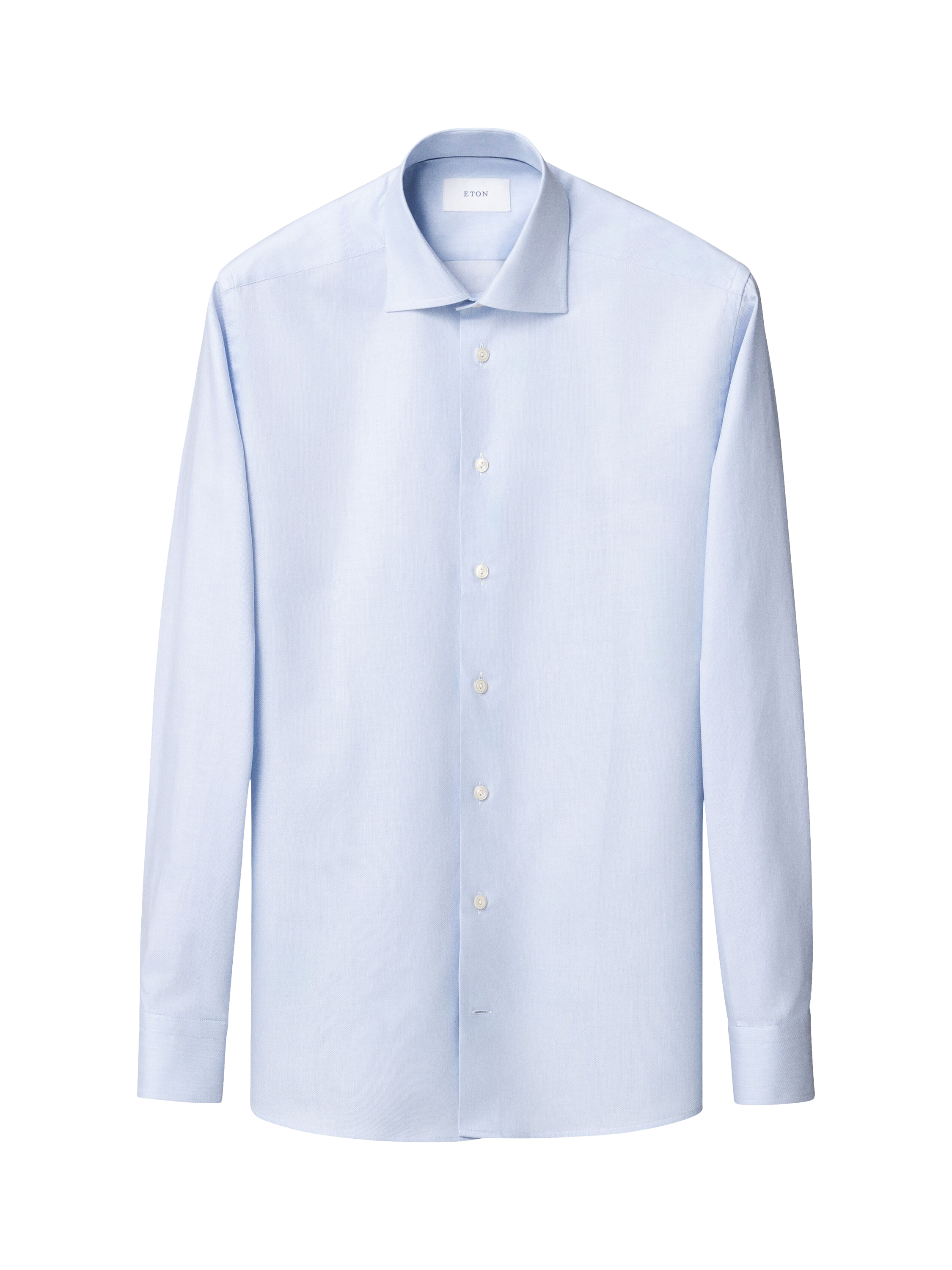 Product image 1 of 4, which shows Eton Cotton Twill Regular Fit Shirt, Light Blue, 14.5
