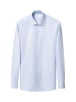 Eton Cotton Twill Regular Fit Shirt, Light Blue, Light Blue