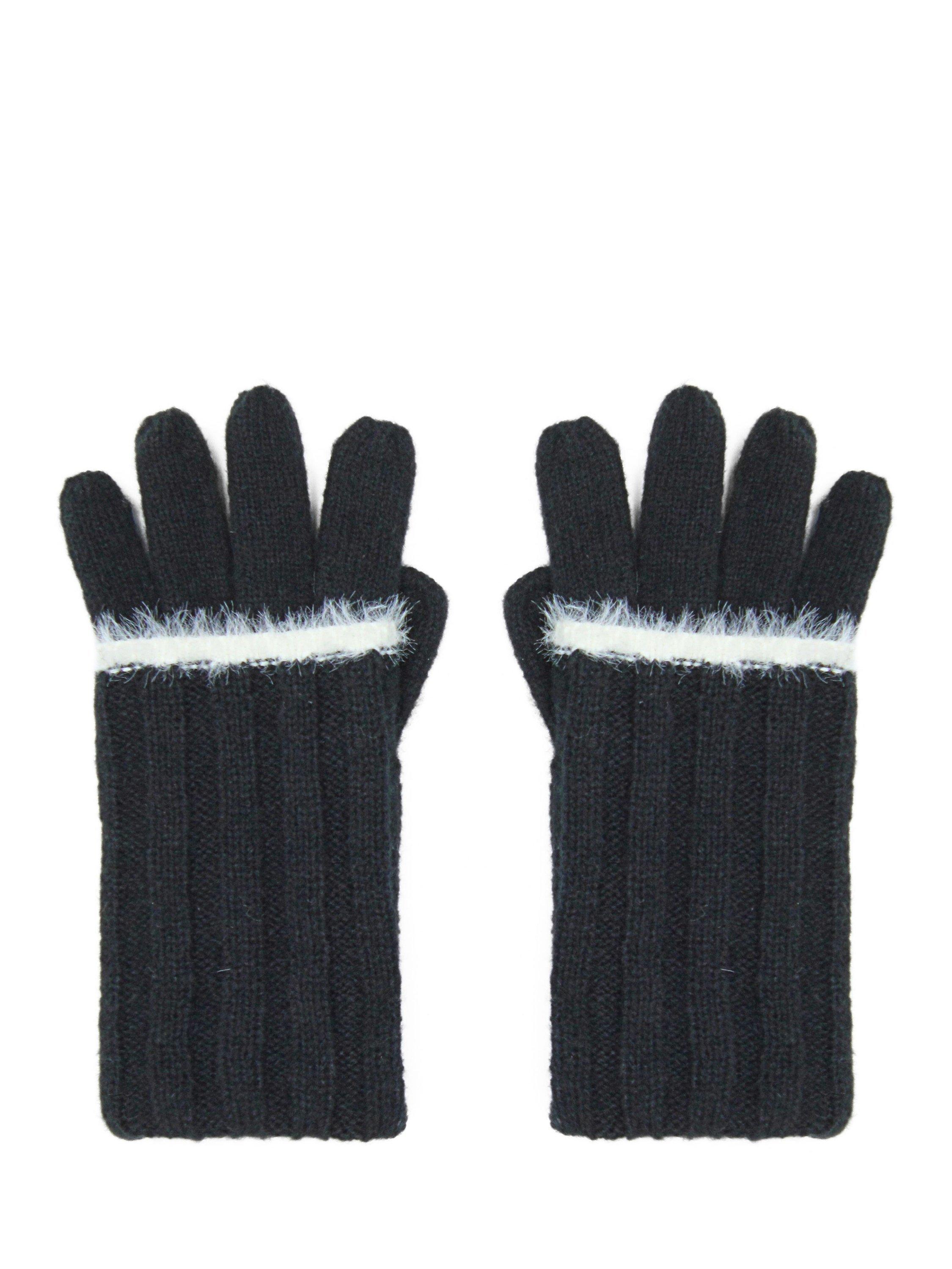 Product image 1 of 3, which shows Yumi Eye Lash Gloves, Black/White