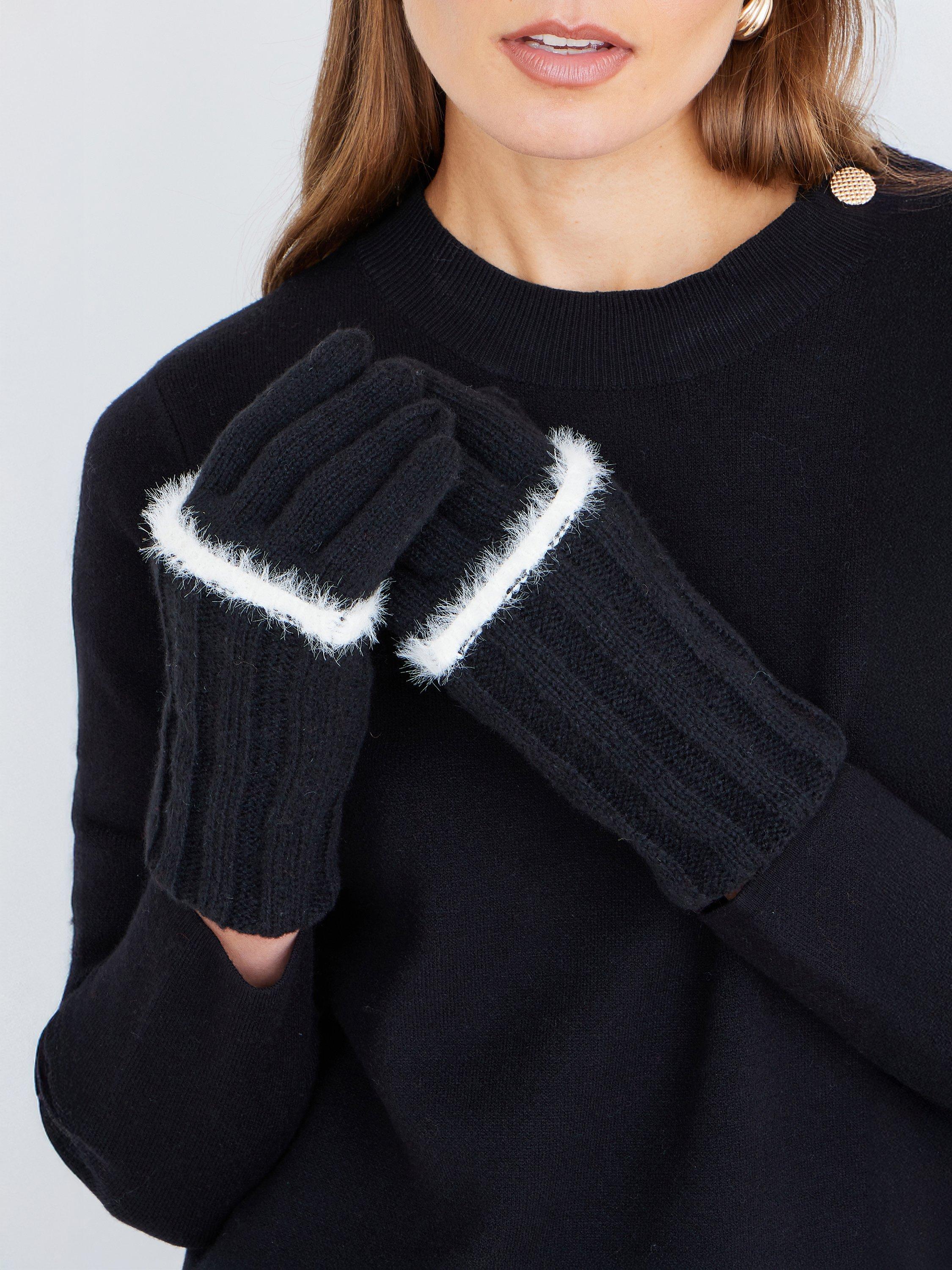 Product image 2 of 3, which shows Yumi Eye Lash Gloves, Black/White