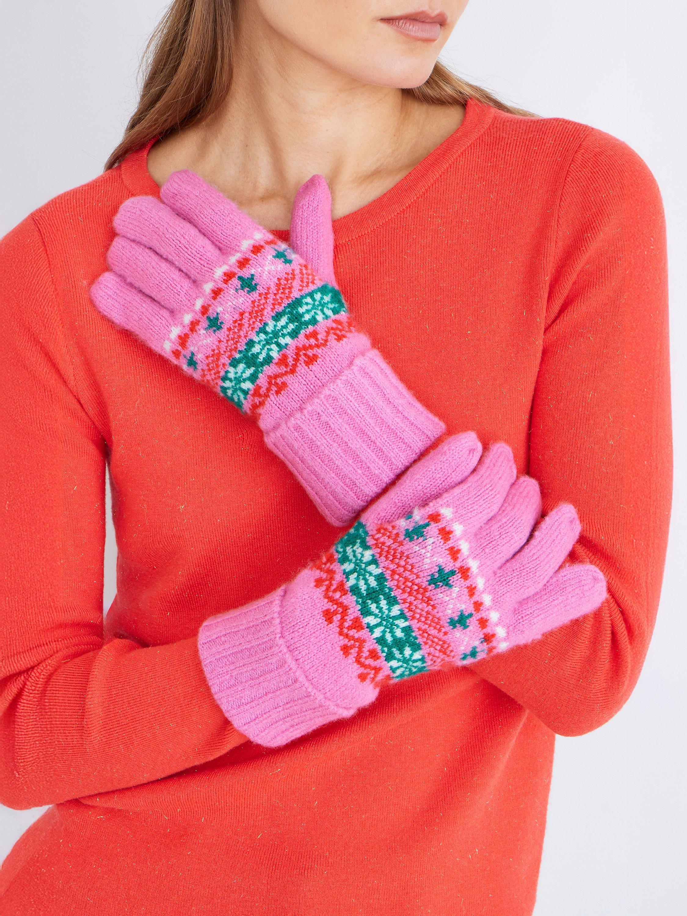 Product image 2 of 3, which shows Yumi Festive Gloves, Multi, One Size