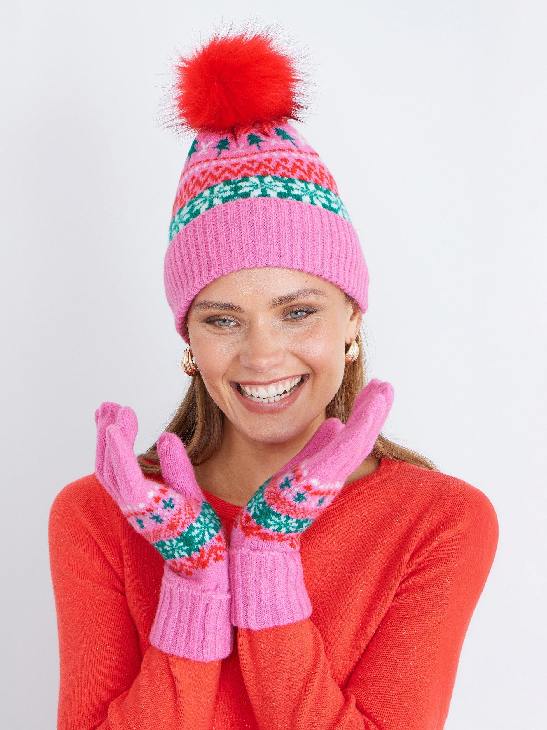 Product image 3 of 3, which shows Yumi Festive Gloves, Multi, One Size