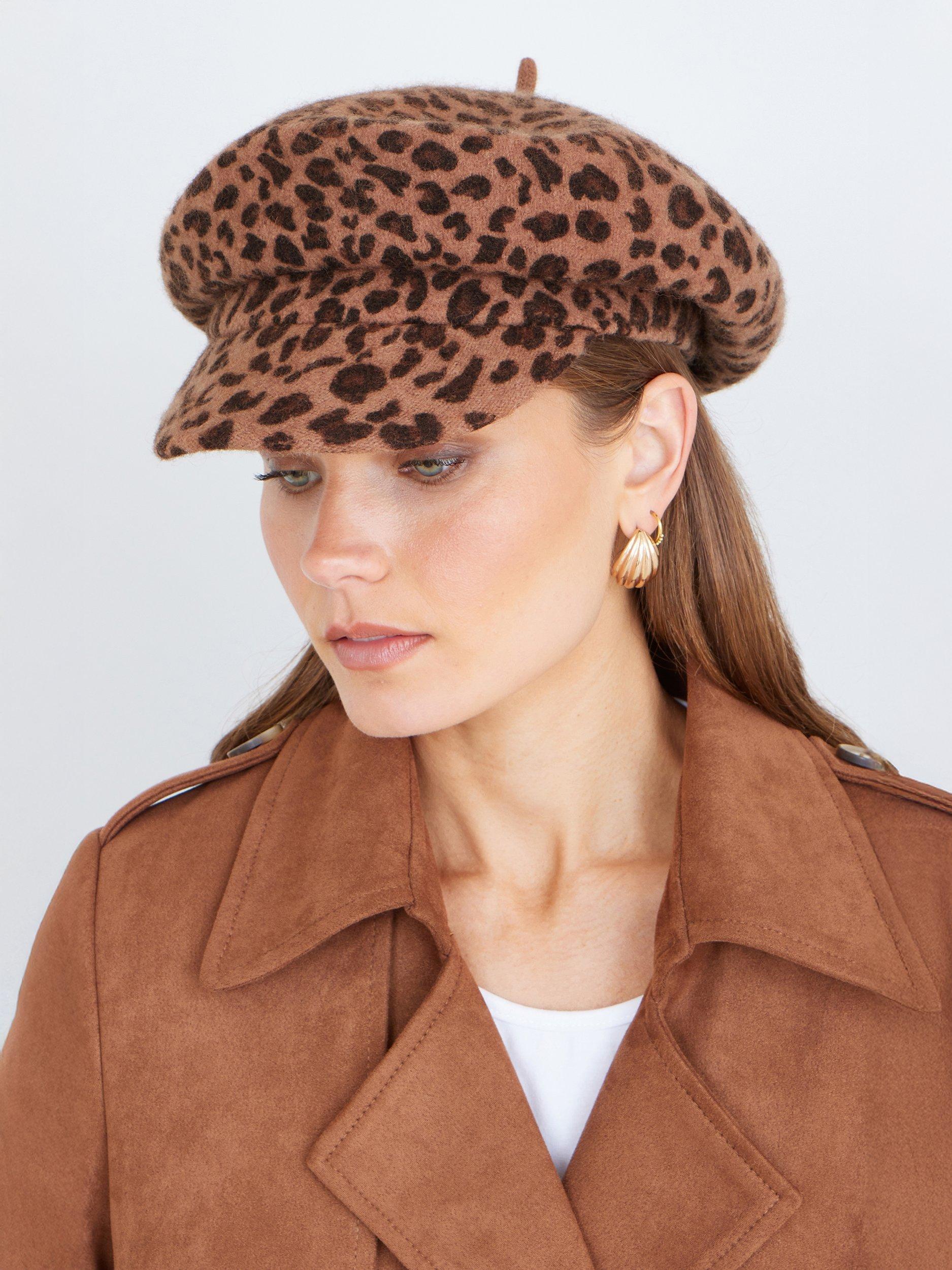 Product image 1 of 11, which shows Yumi Leo Baker Hat, Brown/Multi