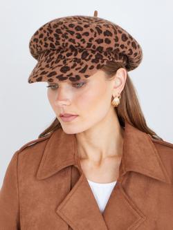 Yumi Leo Baker Hat, Brown/Multi, Brown/Multi