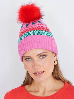 Yumi Festive Pom-Pom Hat, Multi, Multi