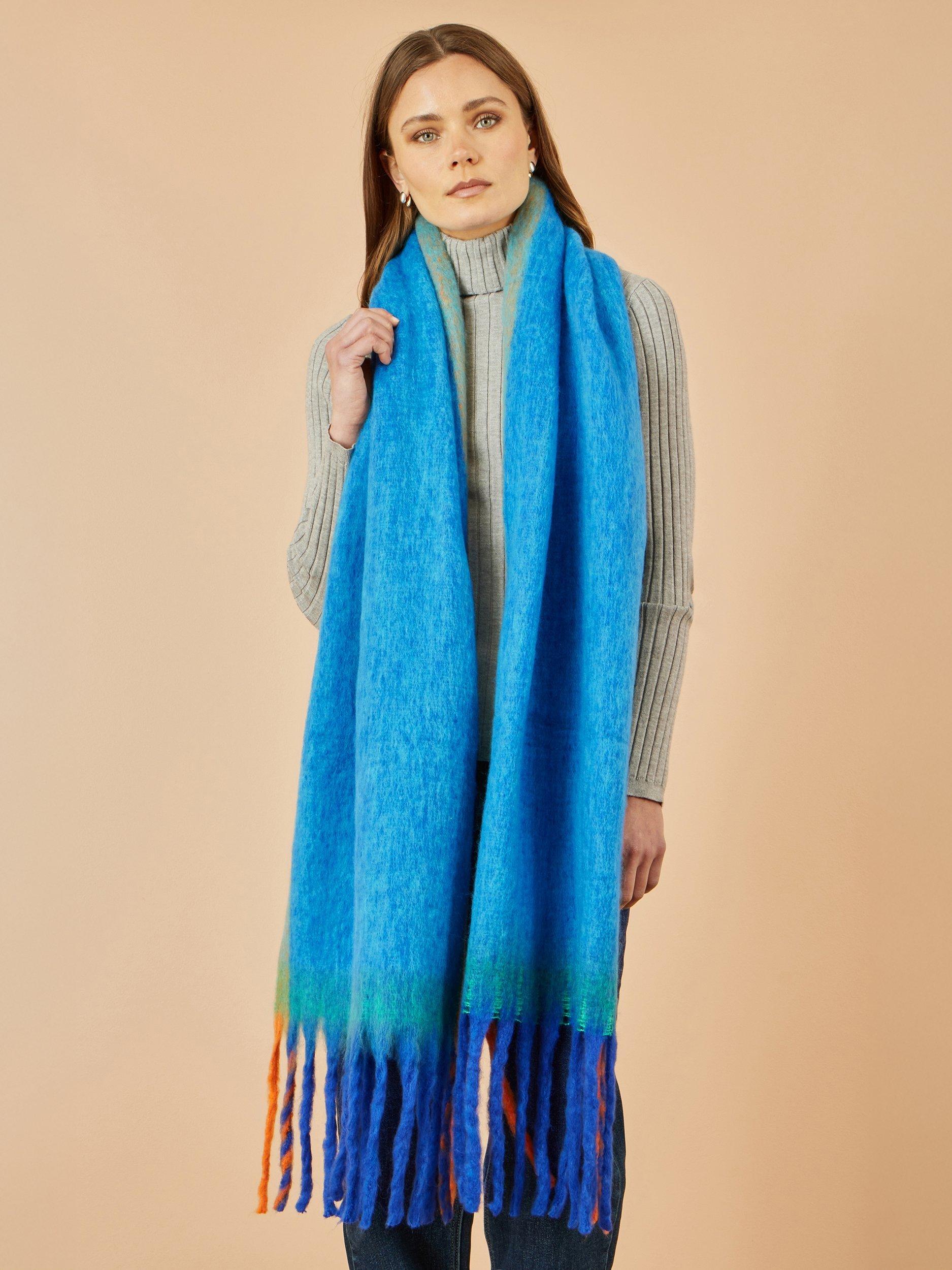 Product image 2 of 3, which shows Yumi Colour Scarf, Blue