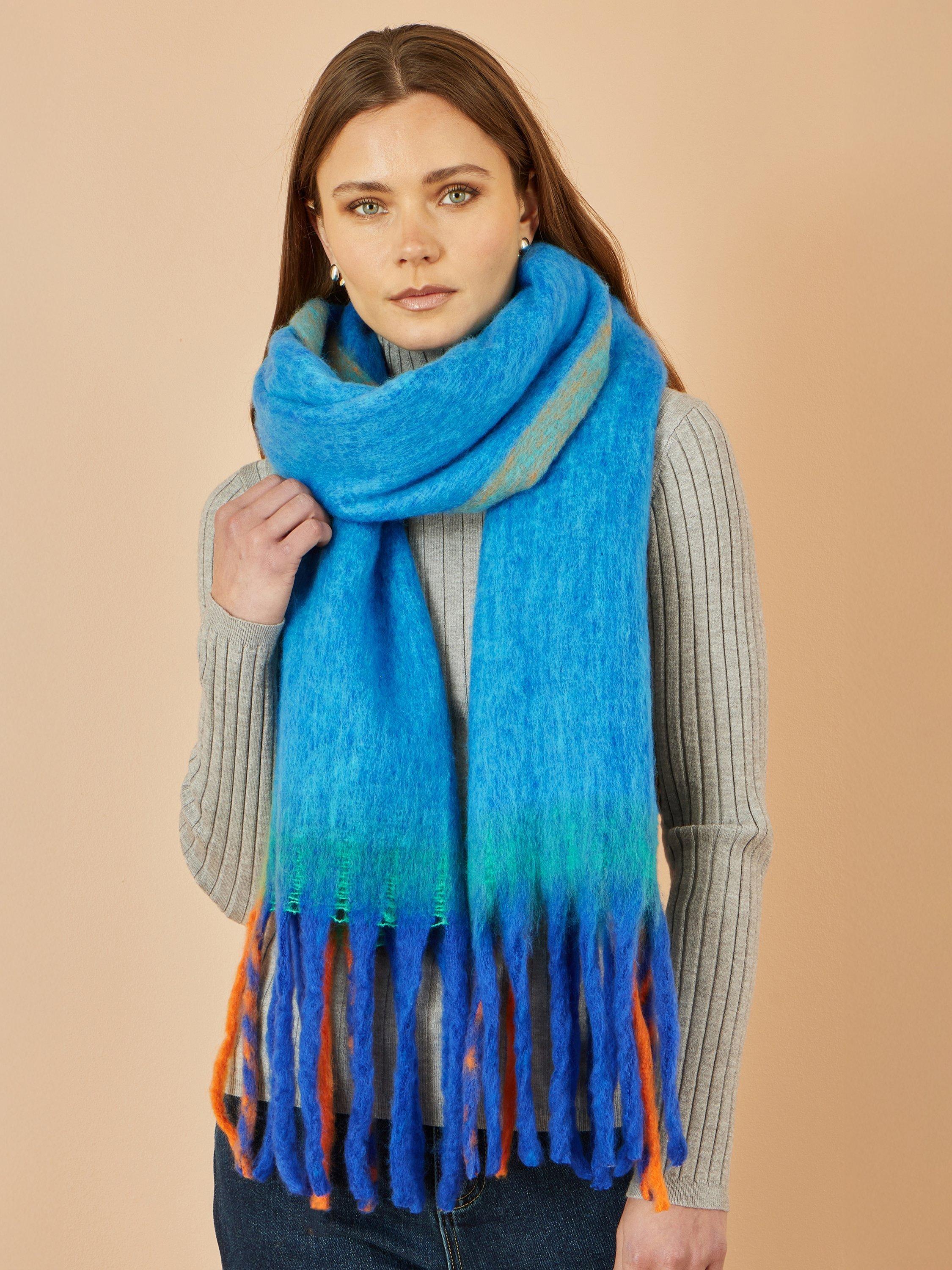 Product image 3 of 3, which shows Yumi Colour Scarf, Blue