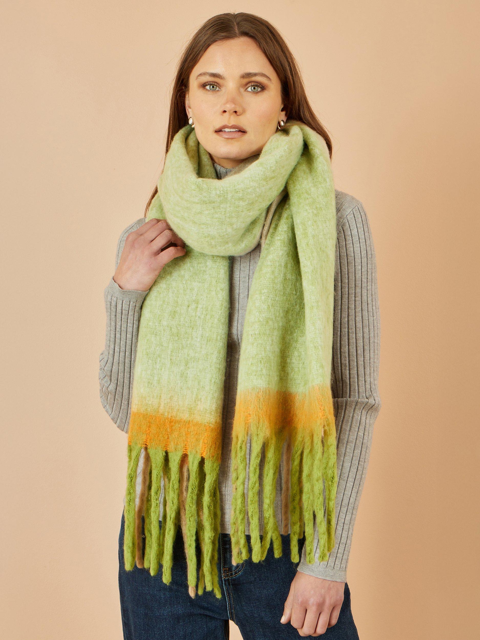 Product image 1 of 2, which shows Yumi Colour Scarf, Green