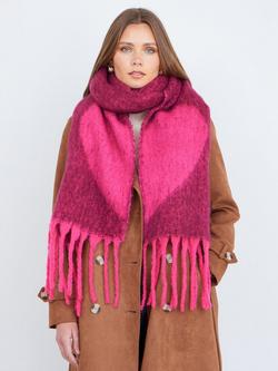Yumi Fluffy Scarf, Pink, Pink