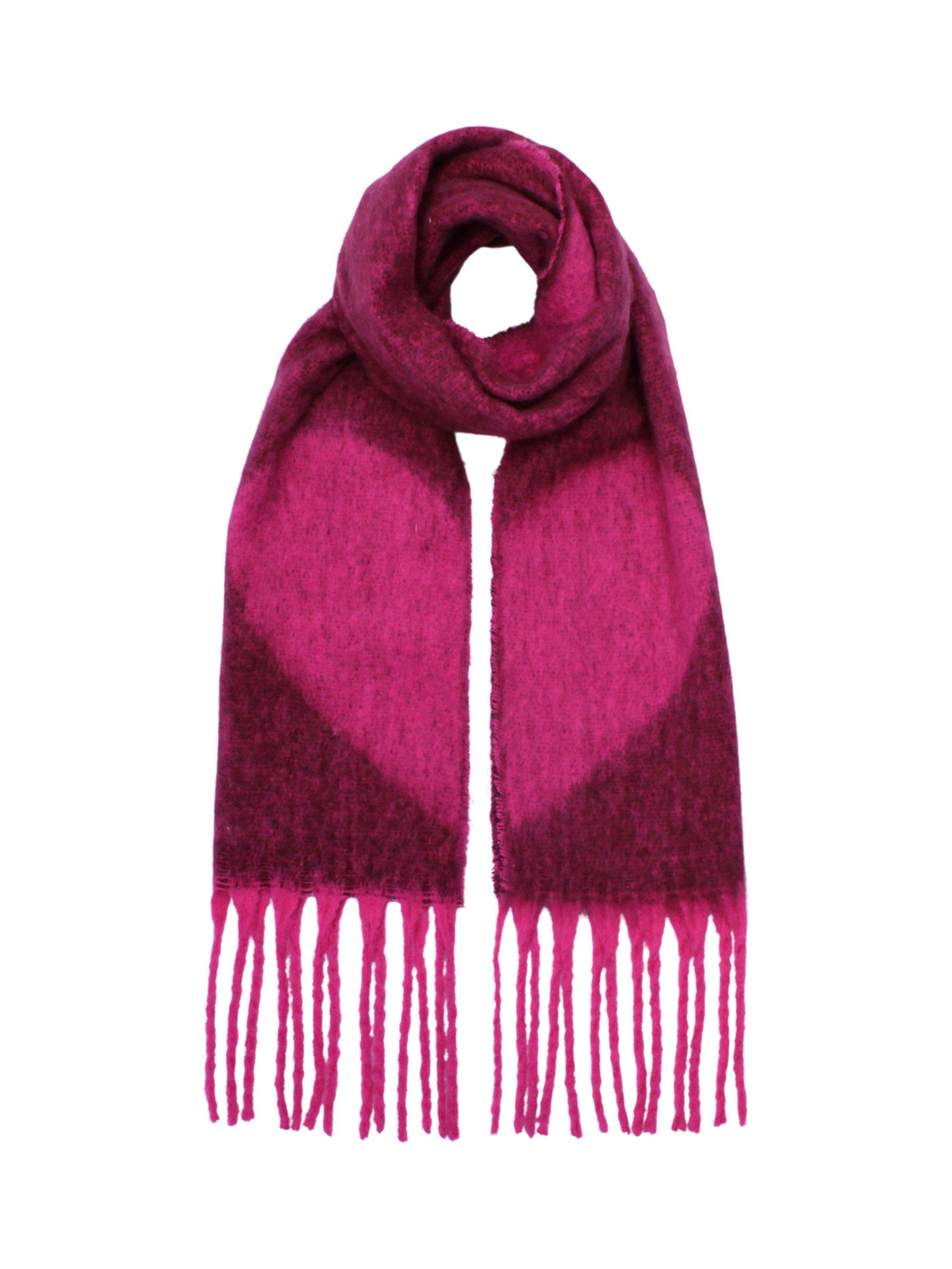 Product image 2 of 4, which shows Yumi Fluffy Scarf, Pink, One Size