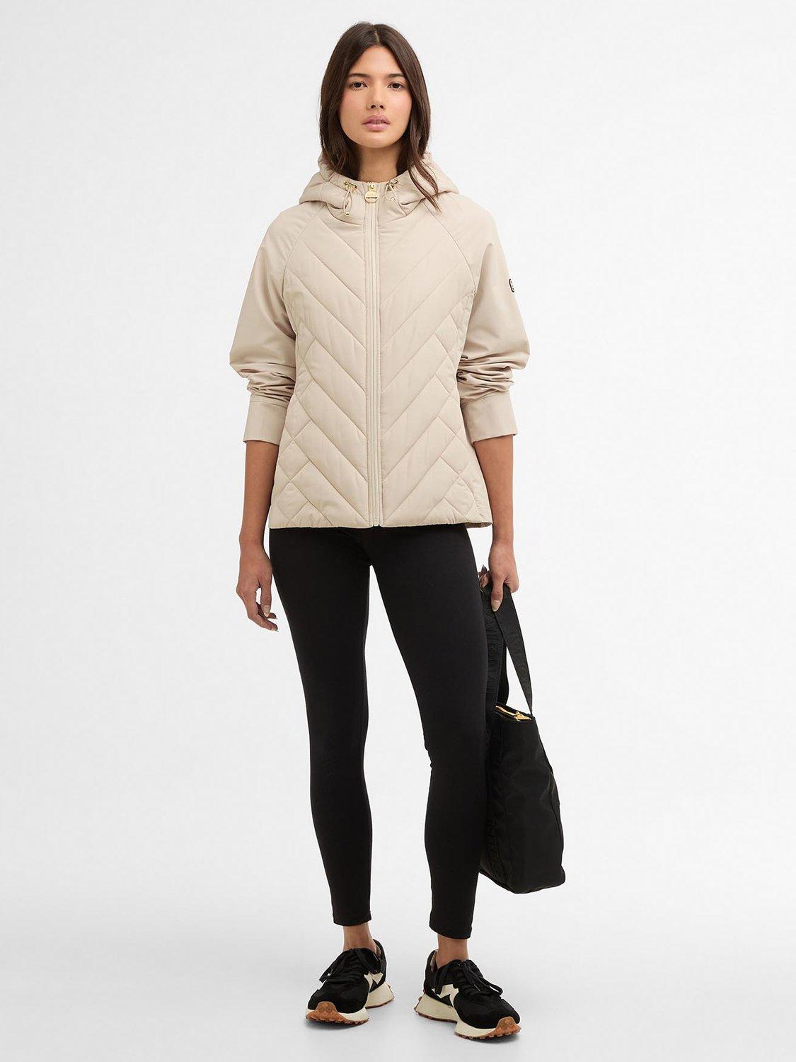 Product image 3 of 7, which shows Barbour International Dakota Quilted Sweatshirt, Beige, 8