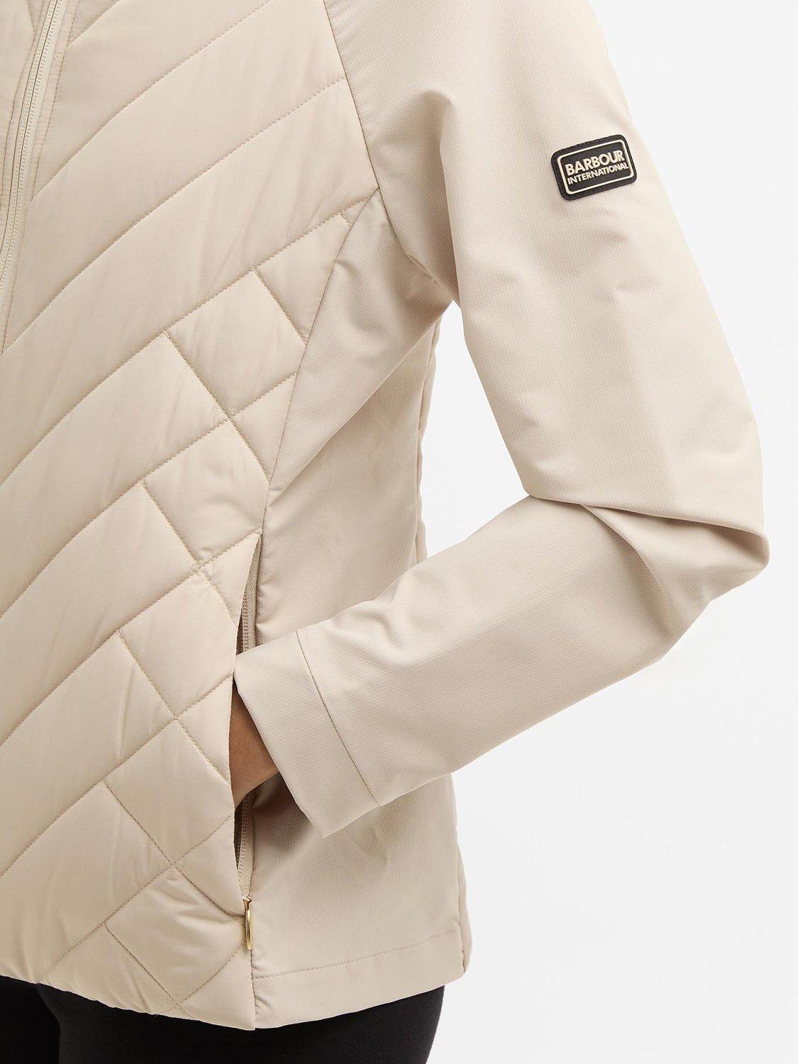 Product image 6 of 7, which shows Barbour International Dakota Quilted Sweatshirt, Beige, 8