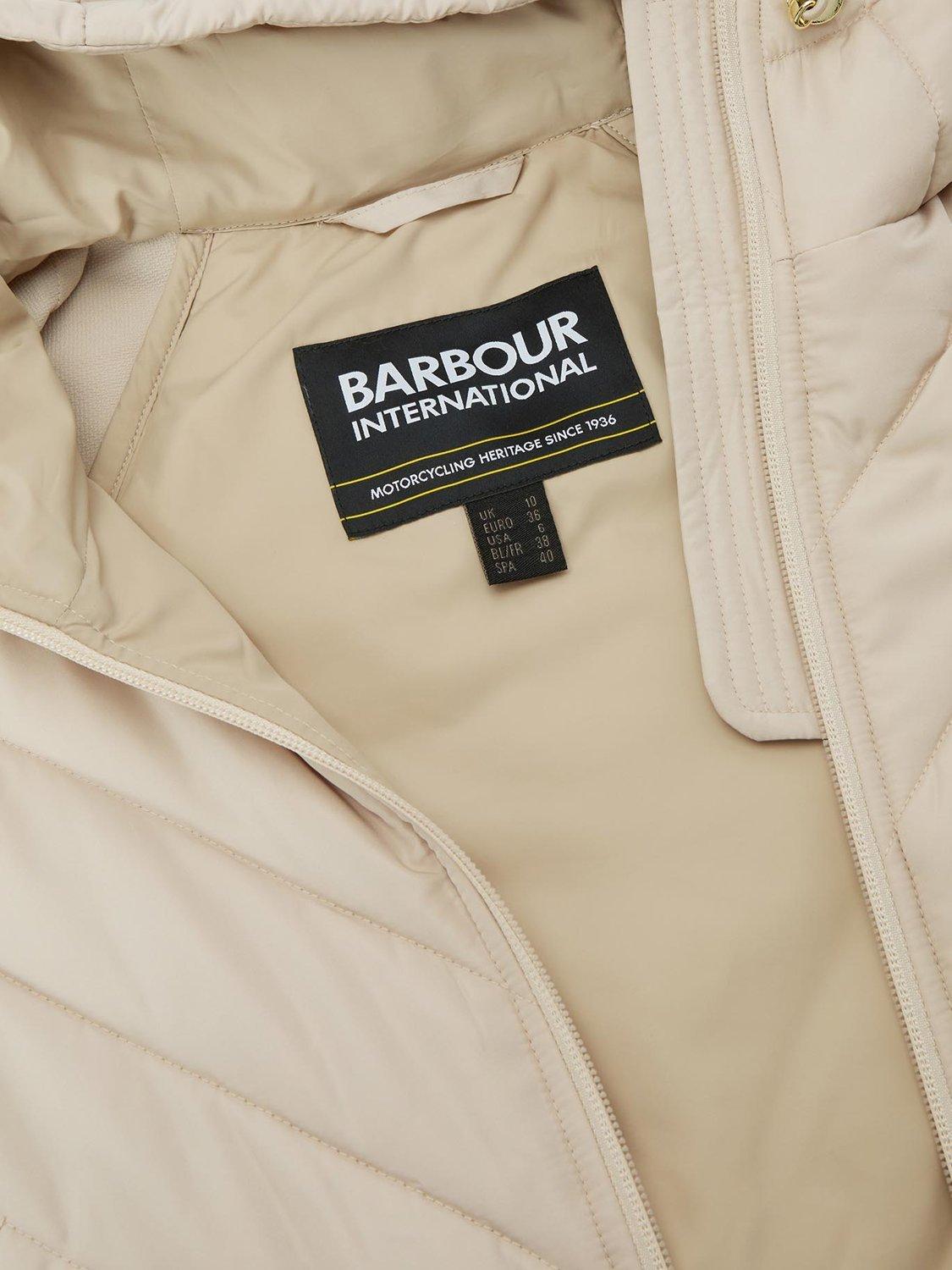 Product image 7 of 7, which shows Barbour International Dakota Quilted Sweatshirt, Beige, 8