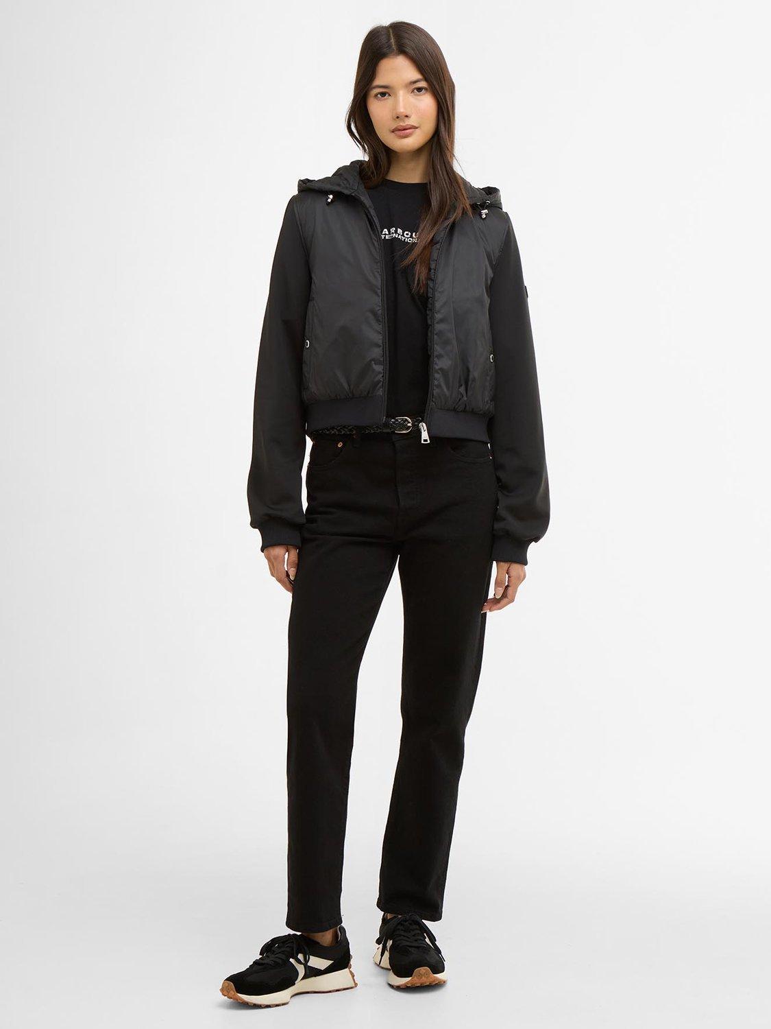 Product image 3 of 7, which shows Barbour International Equinox Quilted Sweatshirt, Black, 8