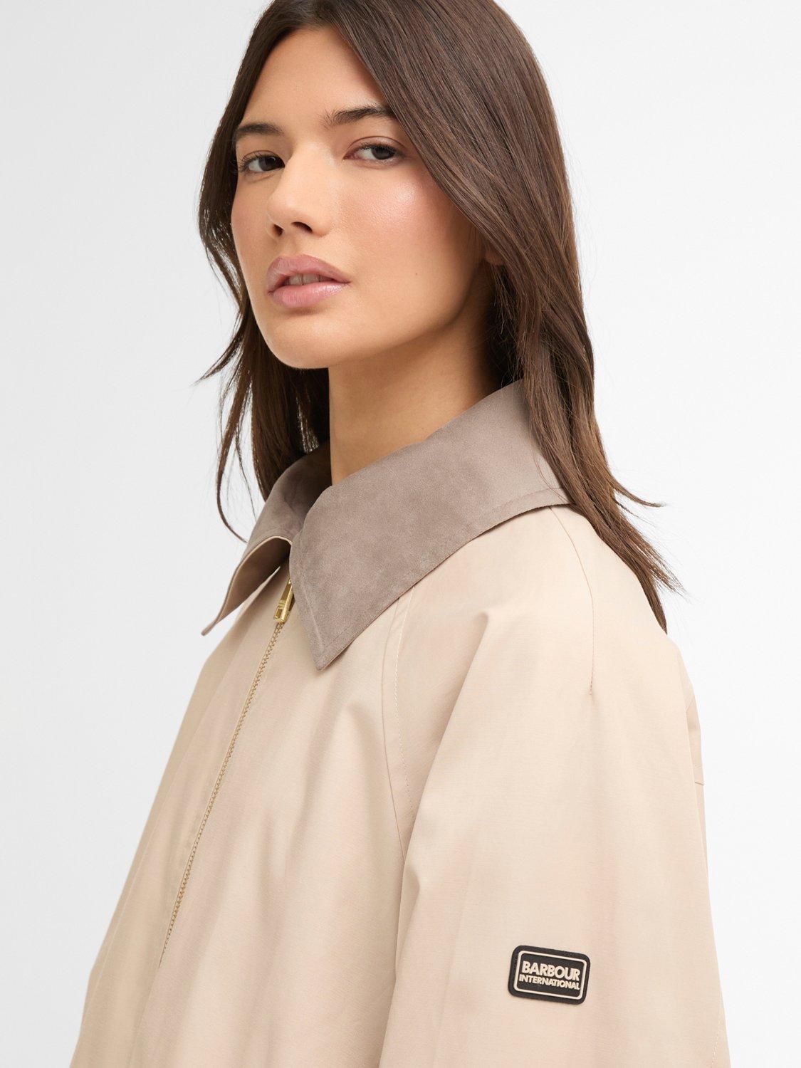 Product image 5 of 7, which shows Barbour International Ozara Barn Jacket, Beige, 8