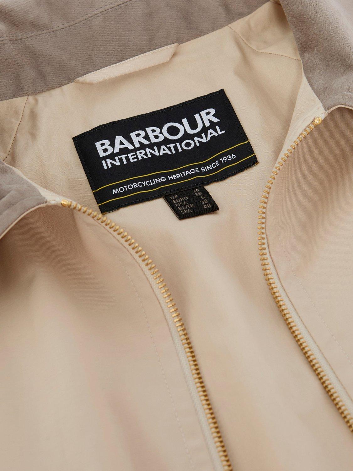 Product image 7 of 7, which shows Barbour International Ozara Barn Jacket, Beige, 8