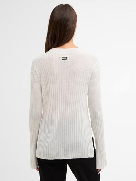 Barbour International Ozara Ribbed Jumper - view 2, White