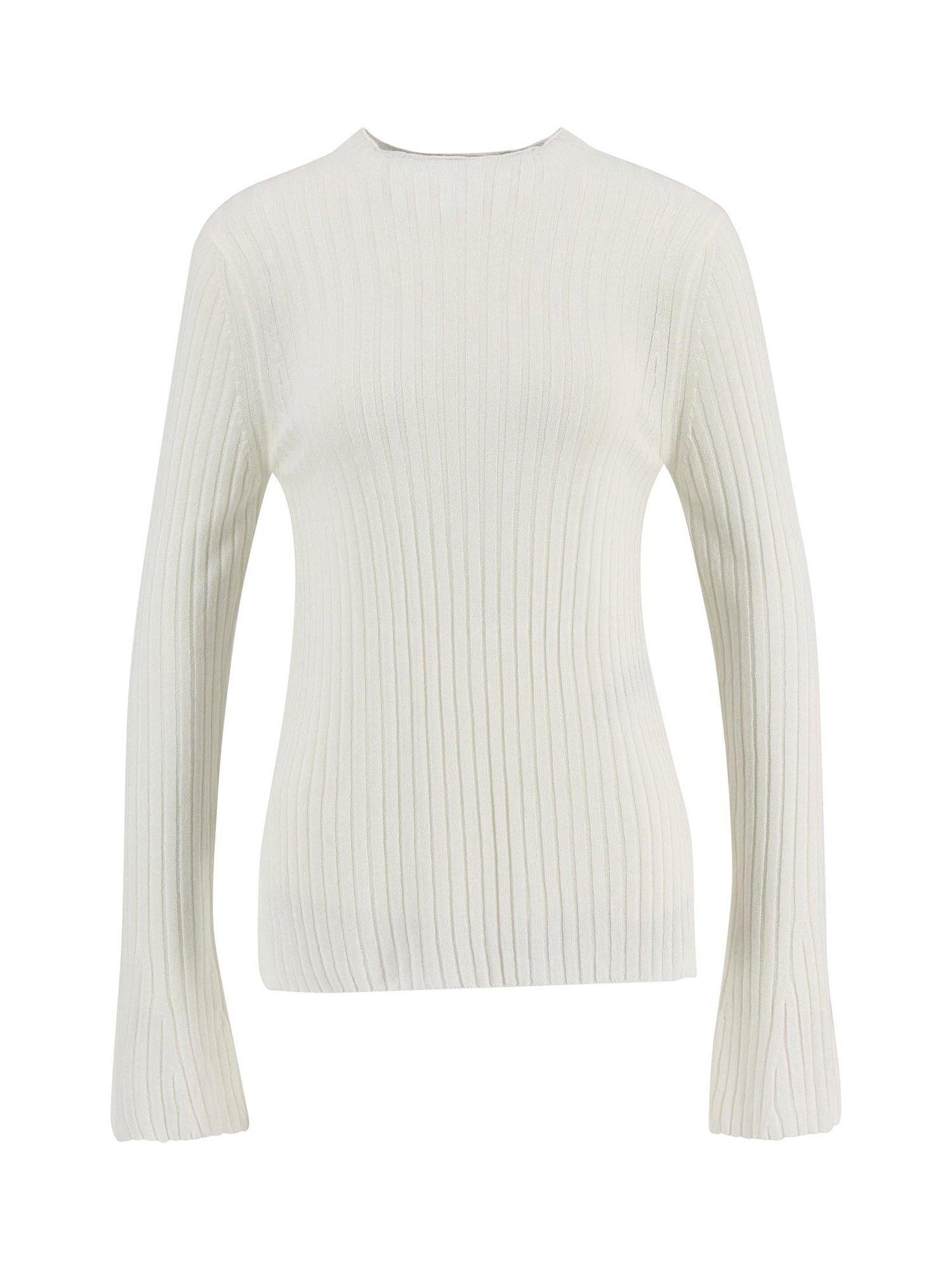 Product image 4 of 7, which shows Barbour International Ozara Ribbed Jumper, White, 8