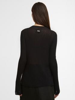 Barbour International Ozara Ribbed Jumper - view 2, Black