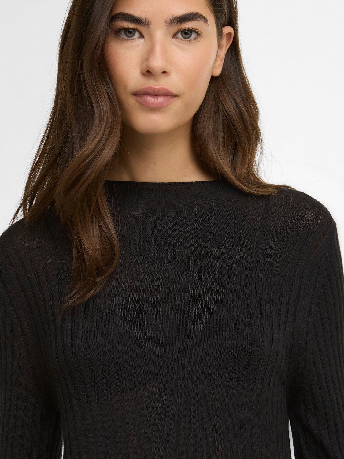 Product image 5 of 6, which shows Barbour International Ozara Ribbed Jumper, Black, 8