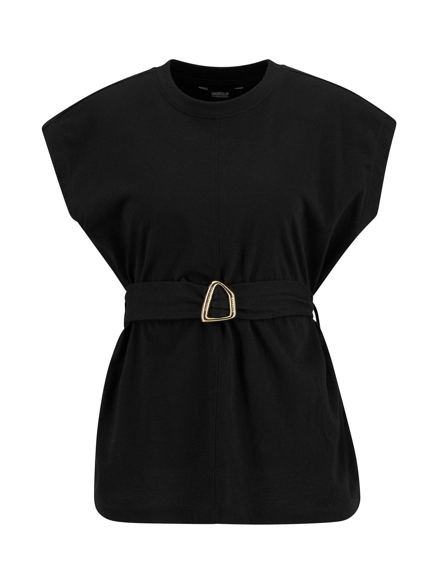 Product image 4 of 6, which shows Barbour International Alexis Belted Top, Black, 8
