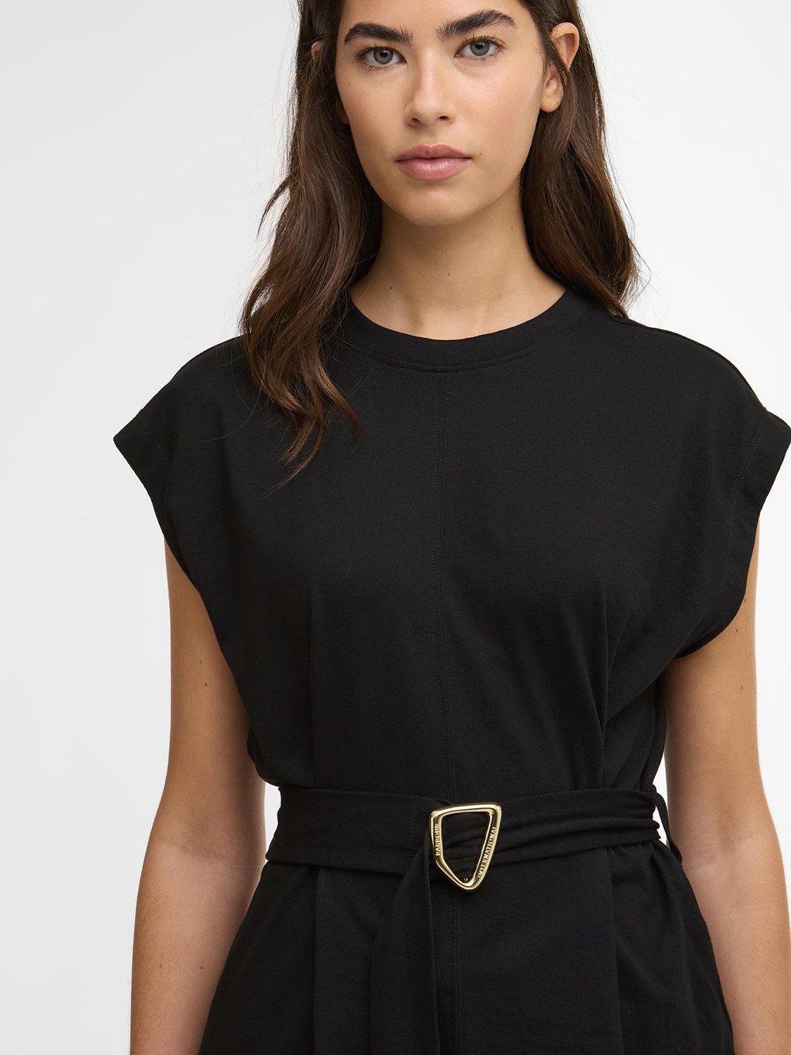 Product image 5 of 6, which shows Barbour International Alexis Belted Top, Black, 8