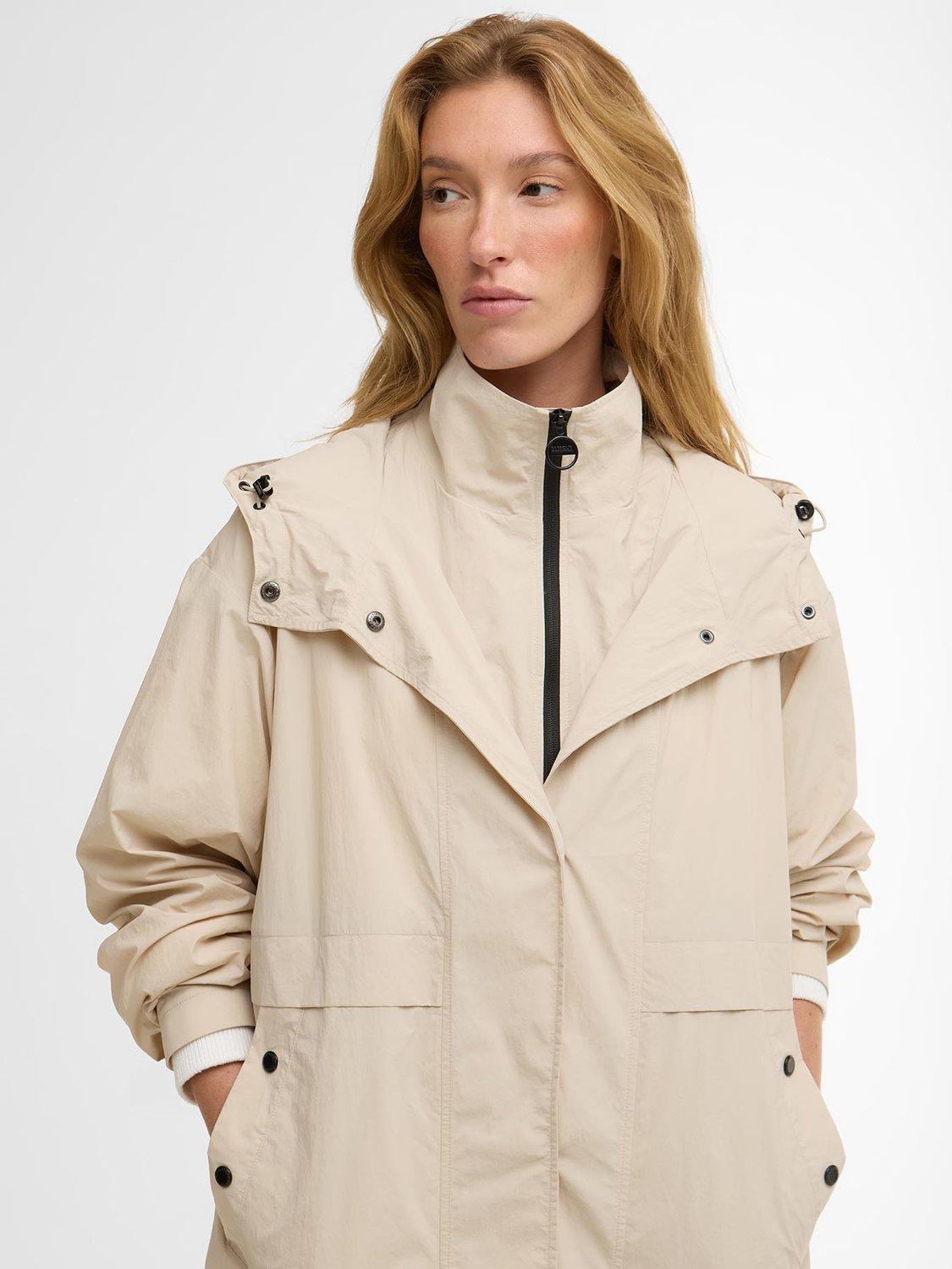 Product image 5 of 7, which shows Barbour International Atlantis Showerproof Jacket, Beige, 8