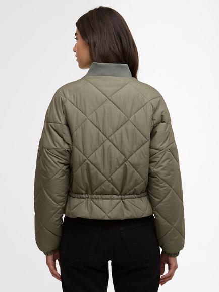 Barbour International Pagan Quilted Jacket, Khaki - view 2, Khaki