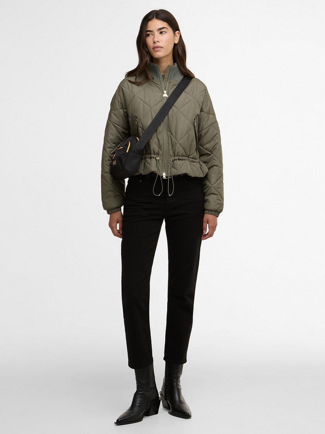 Product image 3 of 7, which shows Barbour International Pagan Quilted Jacket, Khaki, 8