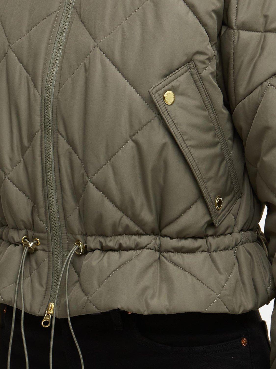 Product image 6 of 7, which shows Barbour International Pagan Quilted Jacket, Khaki, 8