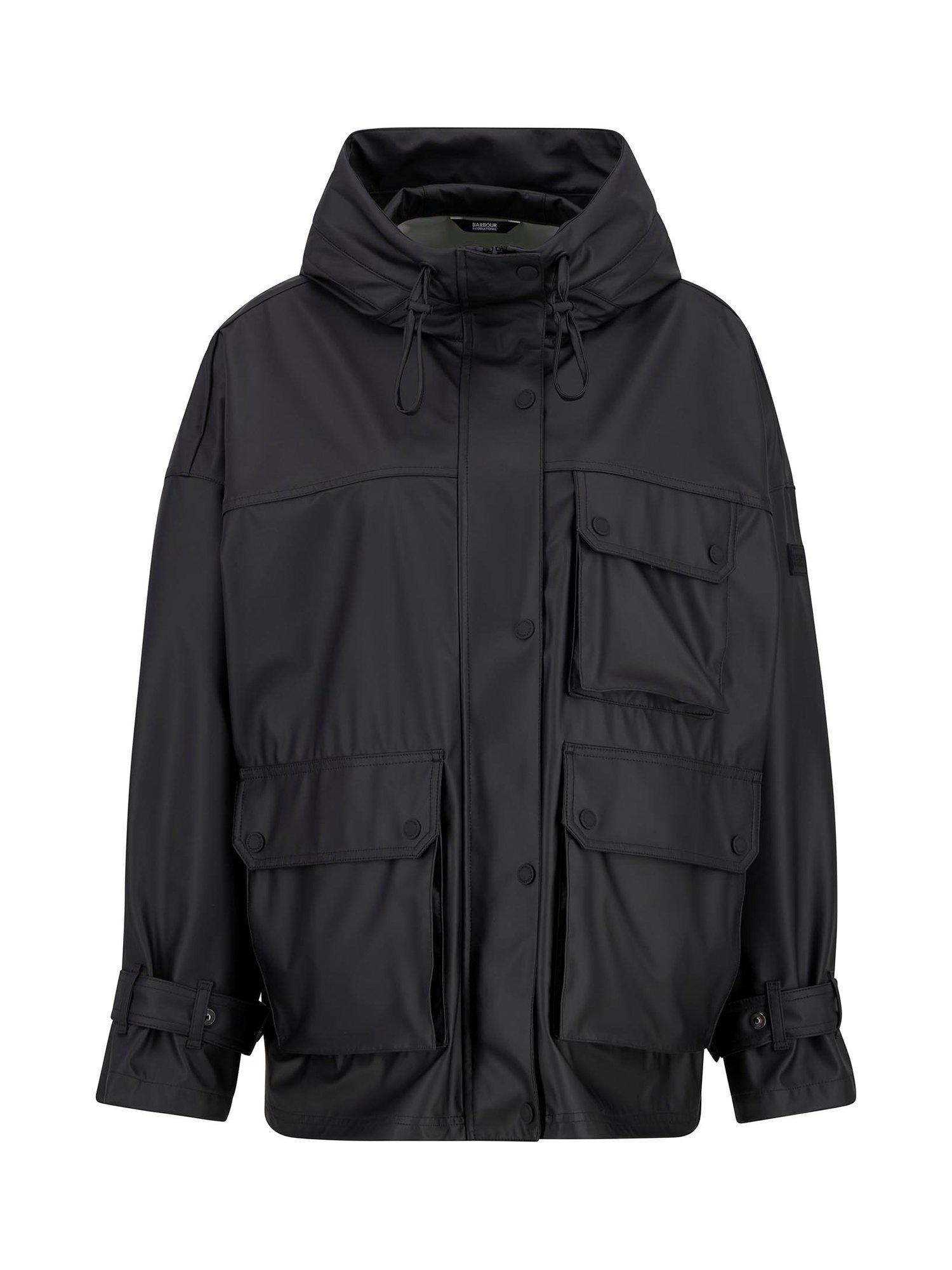 Product image 4 of 8, which shows Barbour International Tika Showerproof Jacket, Black, 8