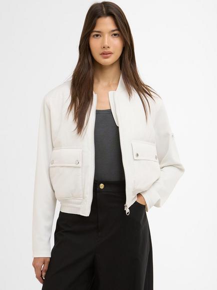 Barbour International Emerson Quilted Sweatshirt, White - view 2, White