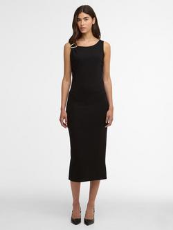 Barbour International Gigi Sleeveless Midi Dress, Black, Black