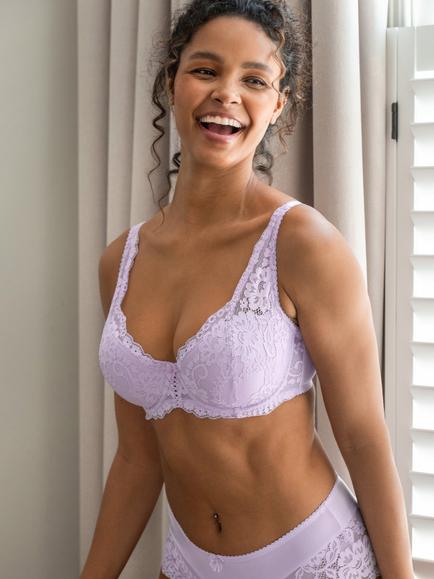 Pour Moi Fleur High Apex Balconette Bra, Lilac